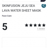 Skinfusion Jeju Sea Lava Water Sheet Mask