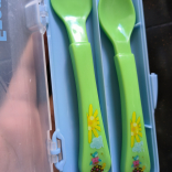 On-The-Go Plastic Fork And Spoon Set With Travel Case