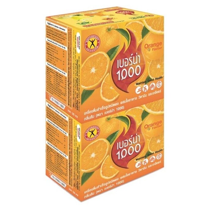 เบอร์น่า 1000 เครื่องดื่มสำเร็จรูปชนิดผง รสส้ม 100 ก.