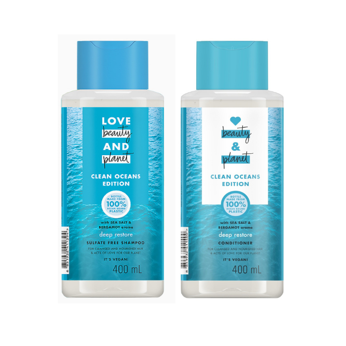 Deep Restore Sulfate Free Shampoo and Conditioner with Sea Salt and Bergamot Arome