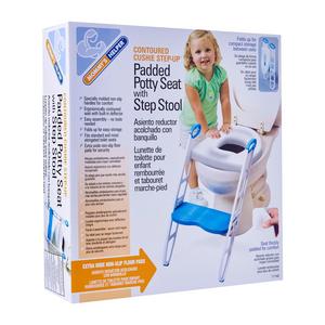 Contoured Cushie Step-Up Padded Potty Seat With Step Stool