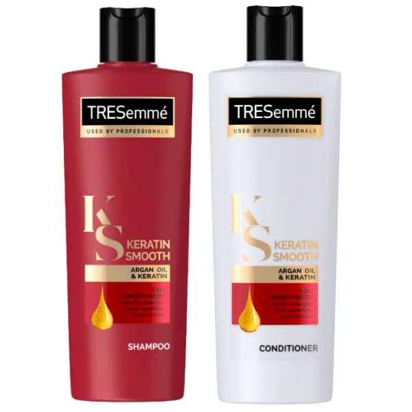Keratin smooth shampoo & conditioner by Tresemmé : review - Shampoo &  conditioner