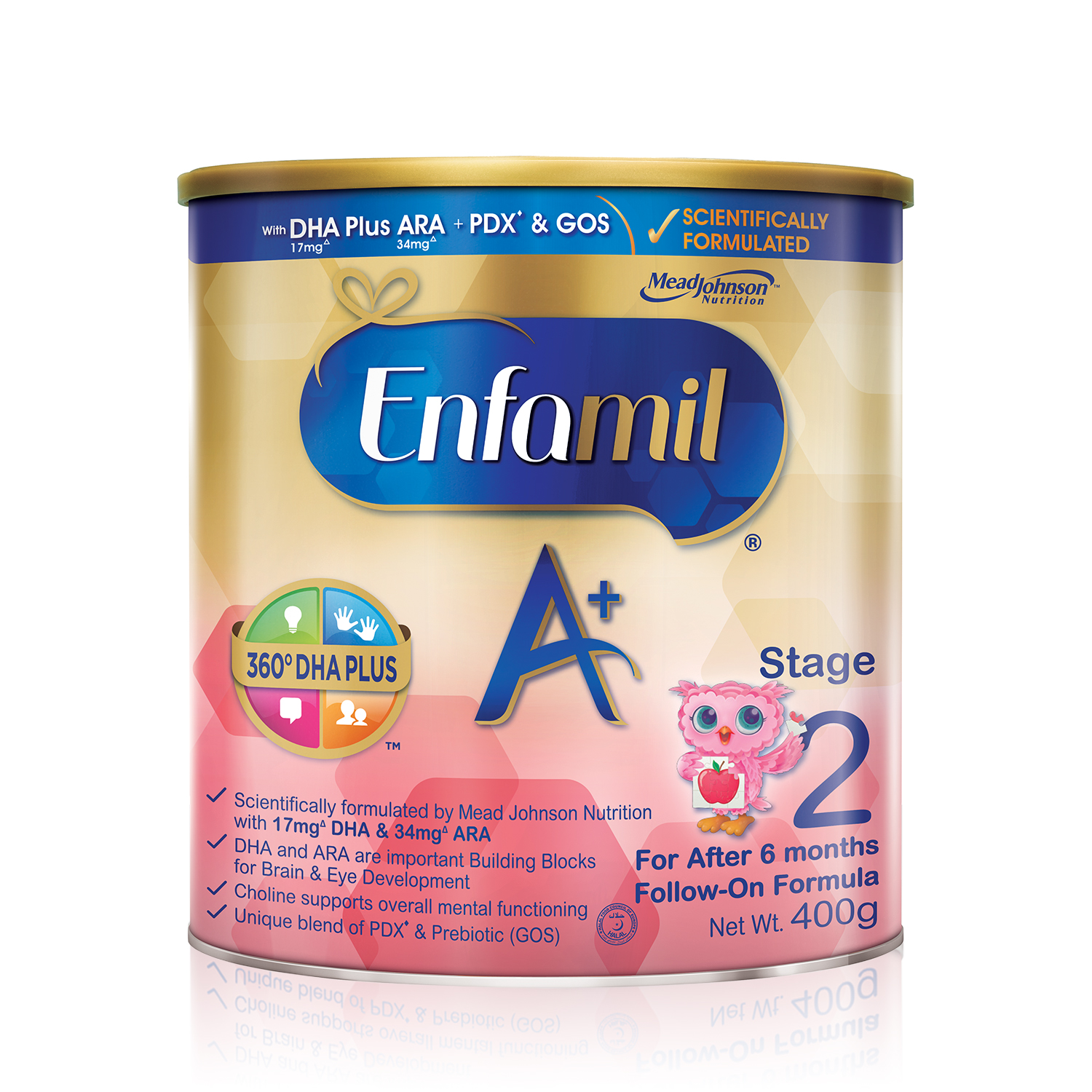 Enfamil A+ Stage 2 Infant Formula Baby Milk Powder 360DHA+ (6M+) 400g