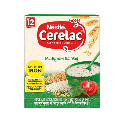 Cerelac Baby Cereal with Milk - Multigrain Dal Veg, From 12-24 Months