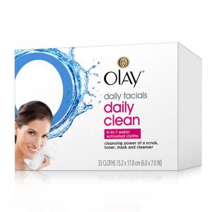 OLAY DAILY CLEAN 4-IN-1 DAILY FACIAL CLOTHS