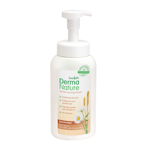 Derma Nature Gentle Foaming Shower -  Soothing Organic Rice Milk and Chamomile