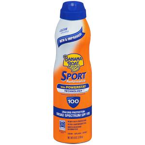 Banana Boat® Sport Performance® Clear UltraMist® Sunscreens with PowerStay Technology® SPF 100