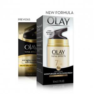 OLAY TOTAL EFFECTS ANTI-AGING DAILY MOISTURIZER SPF 30 WITH SOLASHEER TECHNOLOGY
