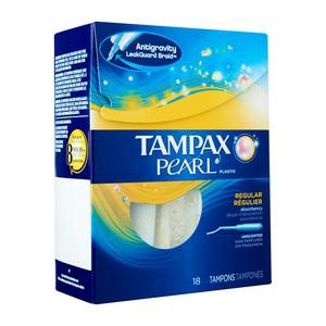 Pearl Plastic Unscented Regular Tampons
