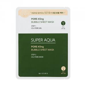 Super Aqua Pore-Kling Bubble Sheet Mask